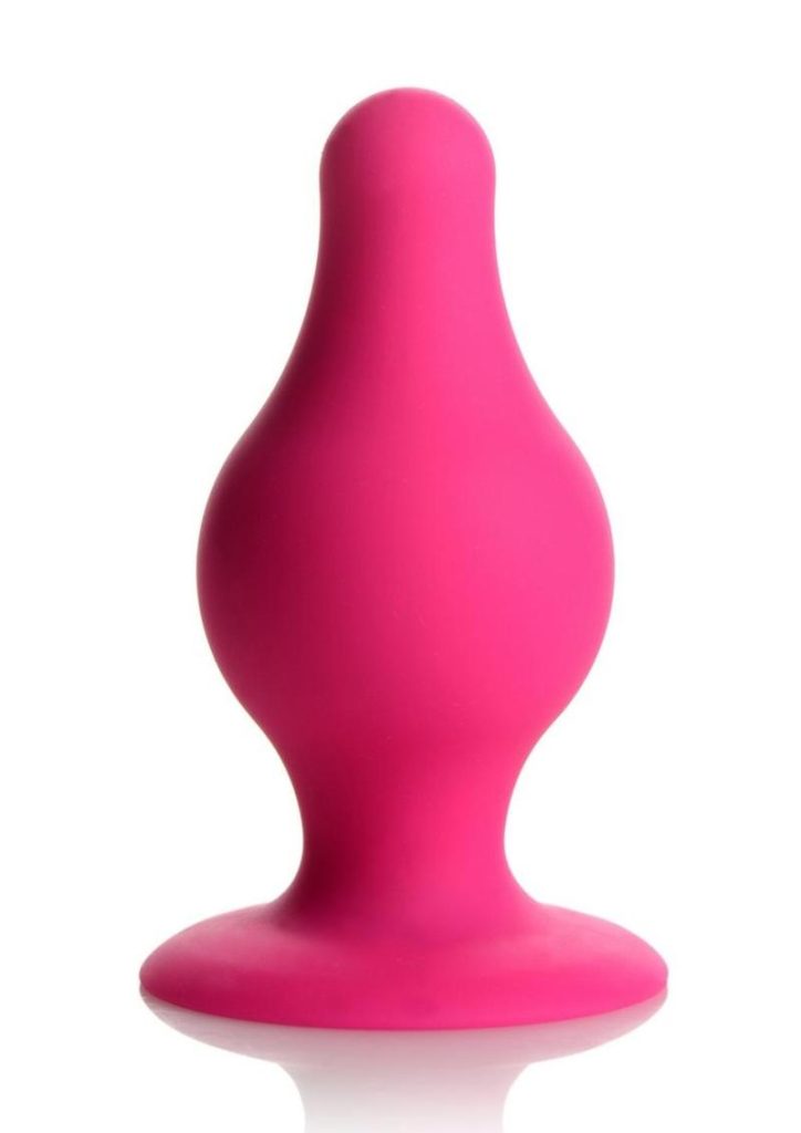 Squeeze It Squeezable Silicone Tapered Anal Plug Small Pink