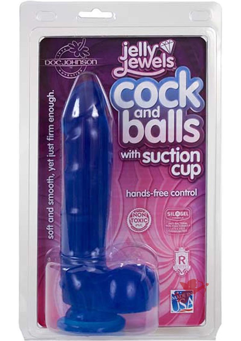 Jelly Jewel Cock and Balls - Sapphire
