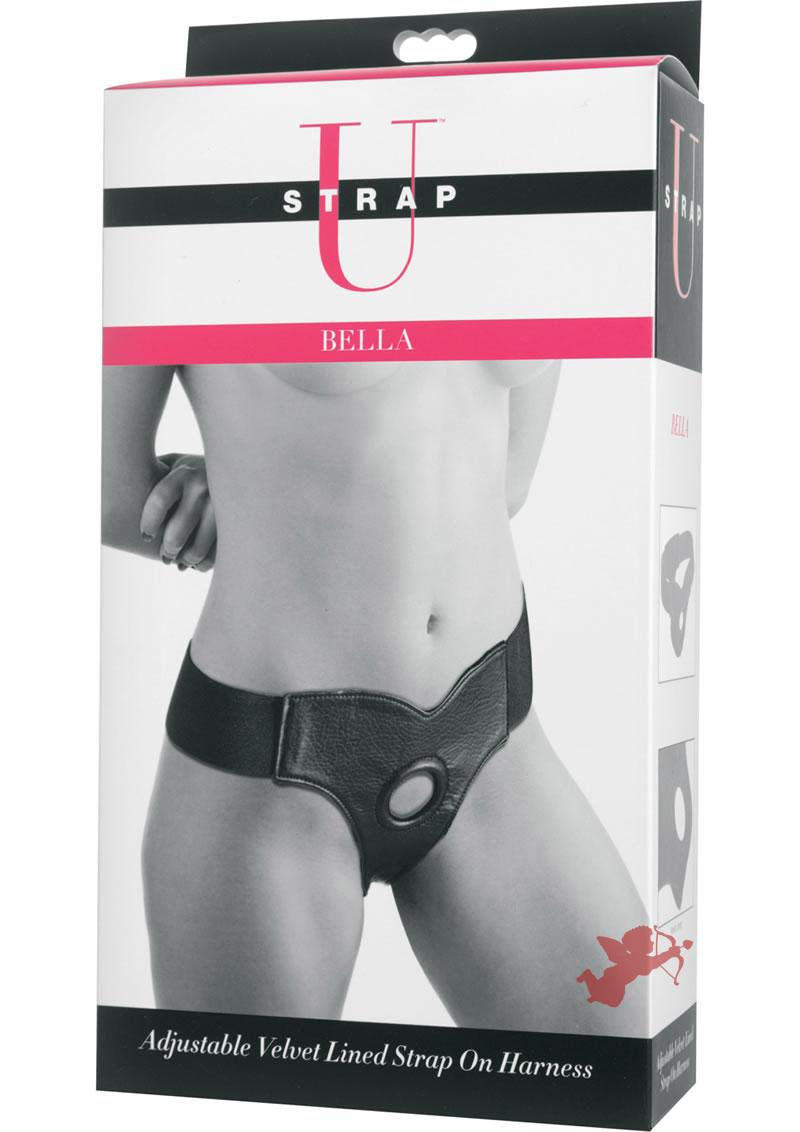 Strap U Bella Velvet Lined Strap On Harness Black