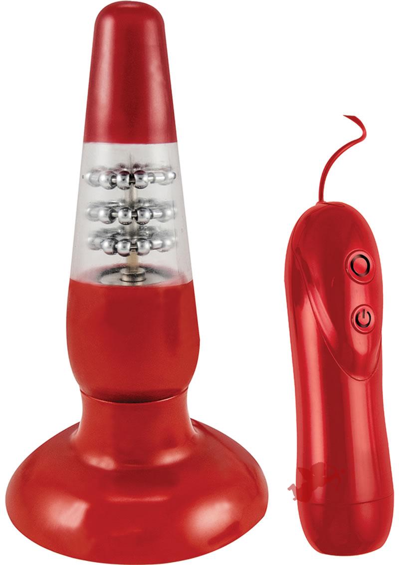 Ram Up and Down Anal Satisfier Wired Remote Anal Plug Waterproof Red