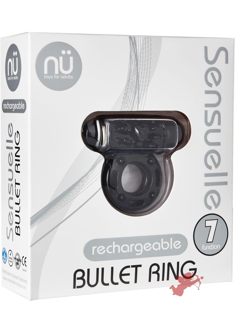 Sensuelle Bullet Ring 7 Function Cring Black