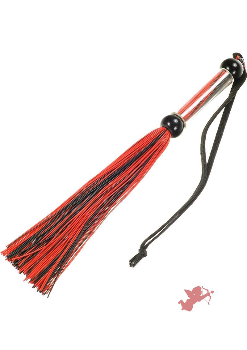 Kinx Tease and Please Silicone Flogger Waterproof Black And Red