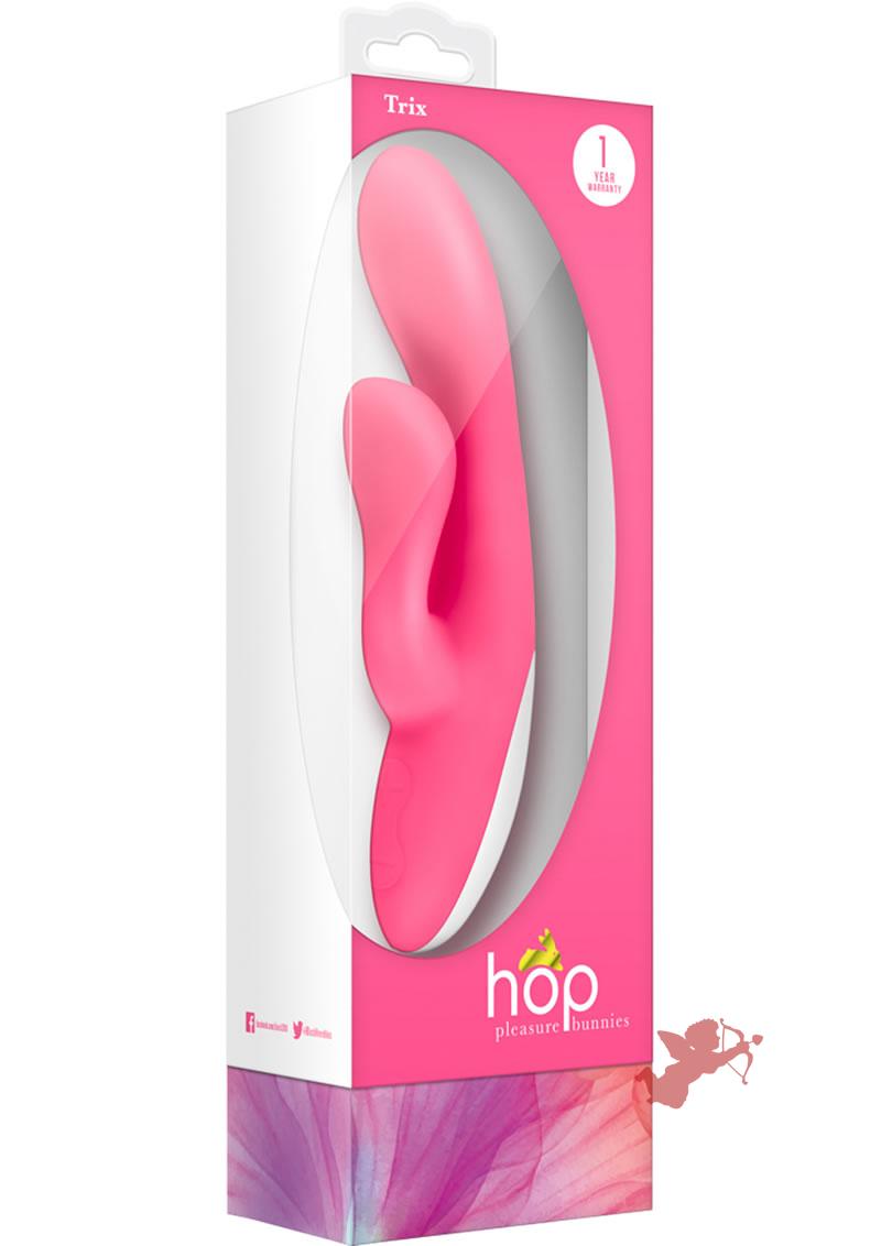 Hop Pleasure Bunnies Trix Silicone Waterproof Vibe Pink
