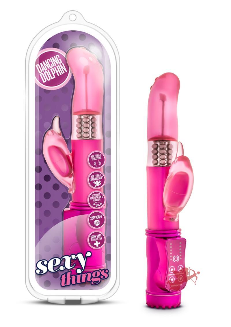 Sexy Things Dancing Dolphin Gyrating Vibe Fuchsia 9 Inch