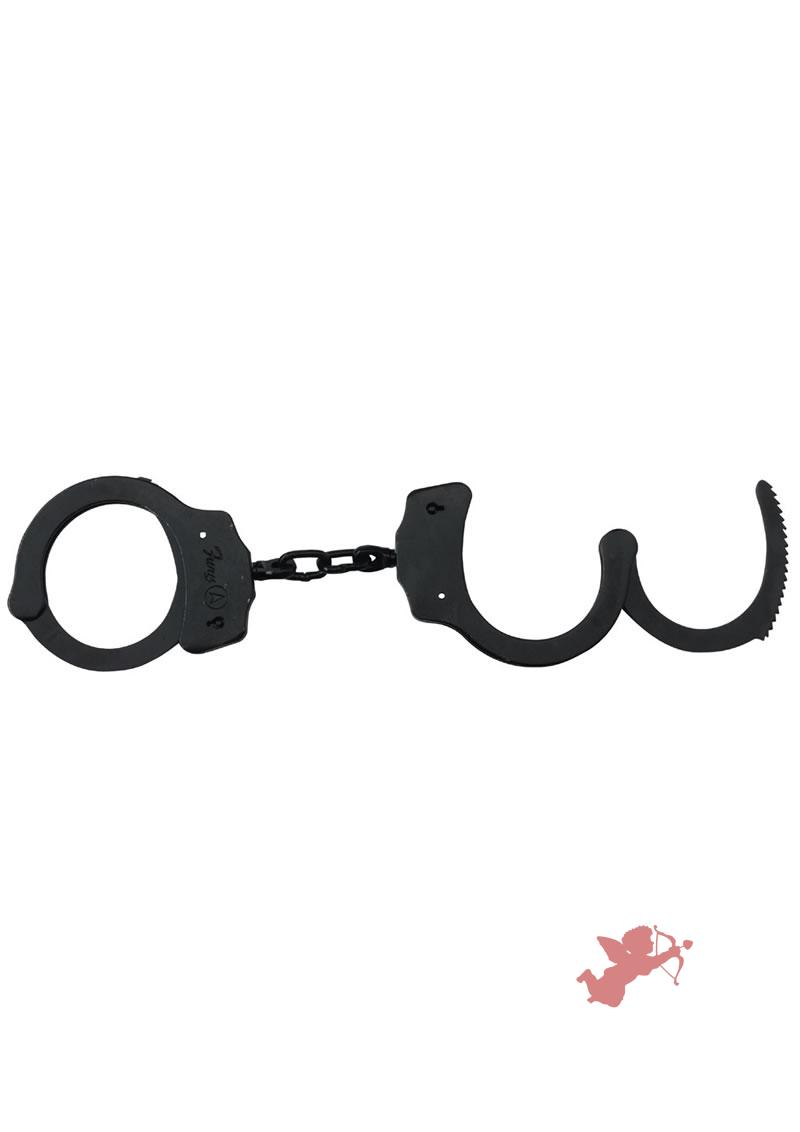 Black Coated Handcuffs - Dbl Lock