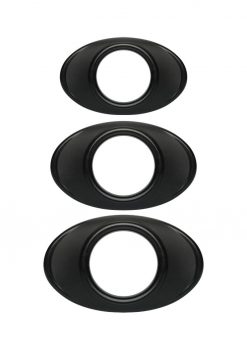 Optimale Easy Grip C-Ring Set Silicone 3 Each Per Set Black