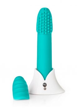 Nu Sensuelle Point Plus 20 Function Bullet Silicone Rechargeable Waterproof Tiffany Blue