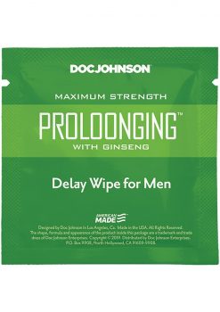 Proloonging With Ginseng Delay Wipes 10ct Pack