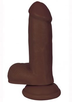 Jock Realistic Dildo With Balls 6in - Chocolate