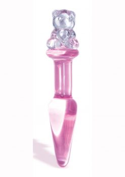 The 9`s - First Glass Teddy Love Glass Butt Plug - Pink
