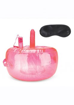 Lux Fetish Inflatable Sex Chair With Vibrating Dildo And Remote Control - Pink