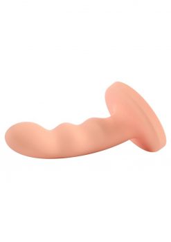 Ren Silicone Curved Dildo with Suction Cup 6in - Orange