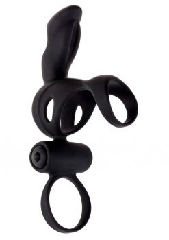 Sparticus R Vibrating Silicone Cock Ring - Black