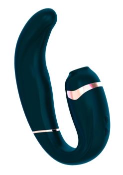My G Rechargeable Silicone Double Stimulation Vibrator - Teal
