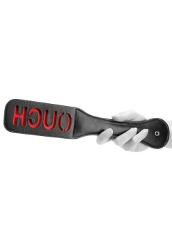 Ouch! Bonded Leather Paddle - Red/Black