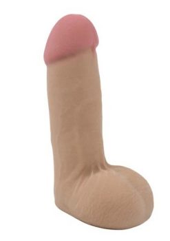 Squirtz CyberSkin Squirting Dildo with Balls 7.5in - Flesh