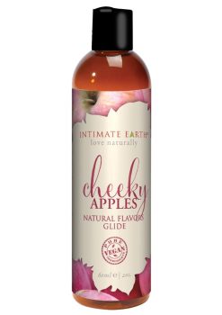 Intimate Earth Natural Flavors Glide Lubricant Cheeky Apples 2oz