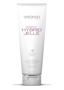 Wicked Sensual Care Simply Hybrid Jelle Lubricant with Olive Leaf Extract 4oz