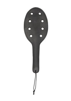Ouch! Pain Saddle Leather Paddle with 8 Holes - Black