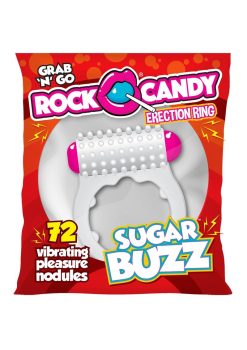 Rock Candy Sugar Buzz Vibrating Cock Ring - White