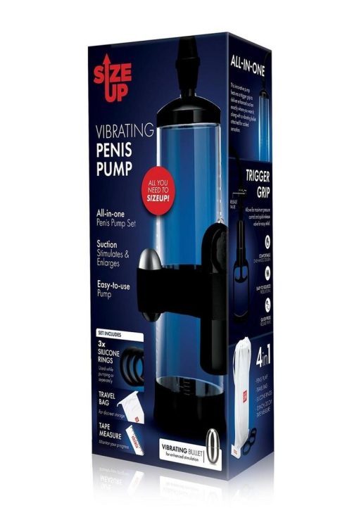 Size Up Vibrating Trigger Penis Pump