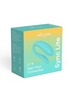 We-Vibe Sync Lite App Control Rechargeable Silicone Couples Vibrator - Aqua