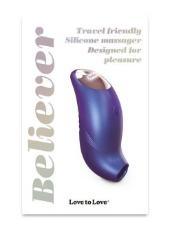 Love to Love Believer Rechargeable Silicone Clitoral Stimulator - Iridescent Night Blue