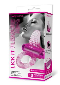 Bodiywand Rechargeable Silicone Lick It Pleasure Ring - Pink