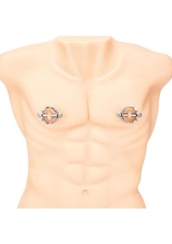 Prowler RED Magnetic Nipple Crown Clamps - Silver