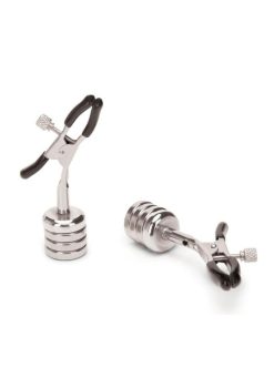 Prowler RED Nipple Clips With Removeable Magnetic Weights - Stainless Steel