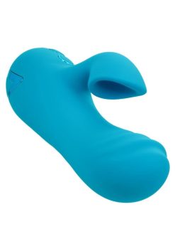 California Dreaming Sunset Beach Seducer Rechargeable Silicone Dual Vibrator - Blue